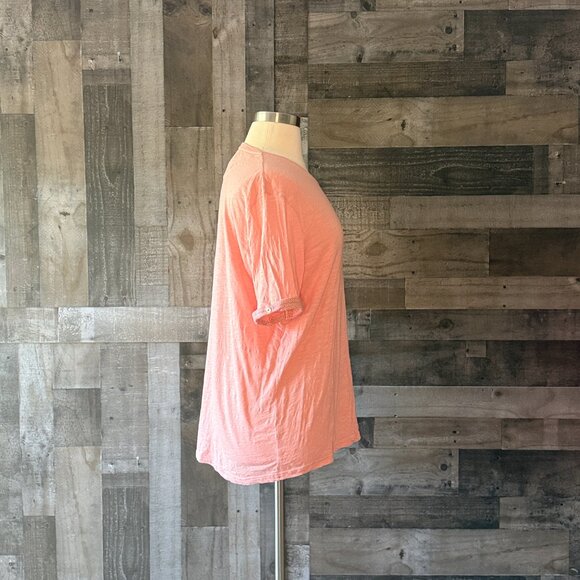 Men's Ted Baker salmon t-shirt 3XLarge pastel preppy designer heathered pink - Picture 8 of 10